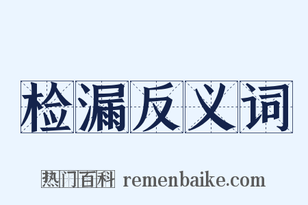 检漏反义词是什么意思的图片